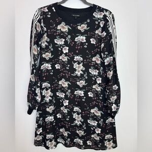 As u wish Floral Long stripes Sleeve Dress size small